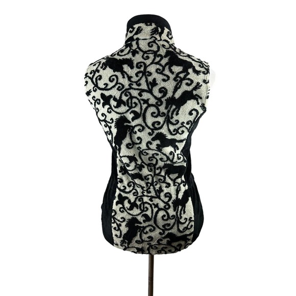 Kerrits Horse Print Equestrian Full Zip Fleece Vest Women's Size Large H14693 - Picture 5 of 16